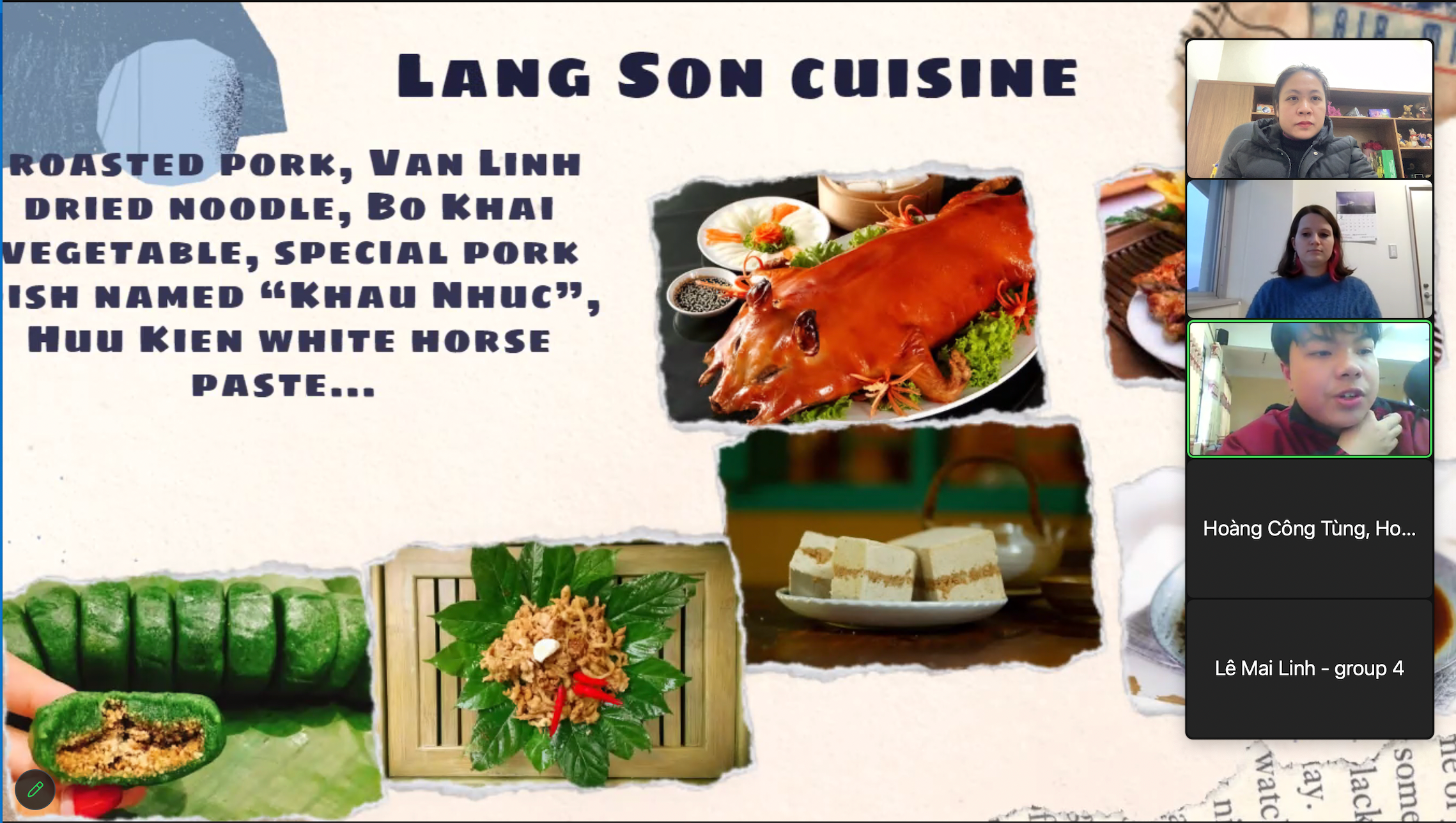 Đại diện học sinh Trường THPT Chi Lăng huyện Chi Lăng giới thiệu tổng quan về Công viên địa chất Lạng Sơn
