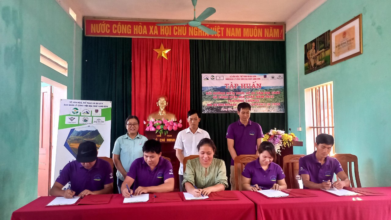 Ký kết Thỏa thuận khung Chương trình đối tác Công viên địa chất Lạng Sơn tại Hữu Lũng