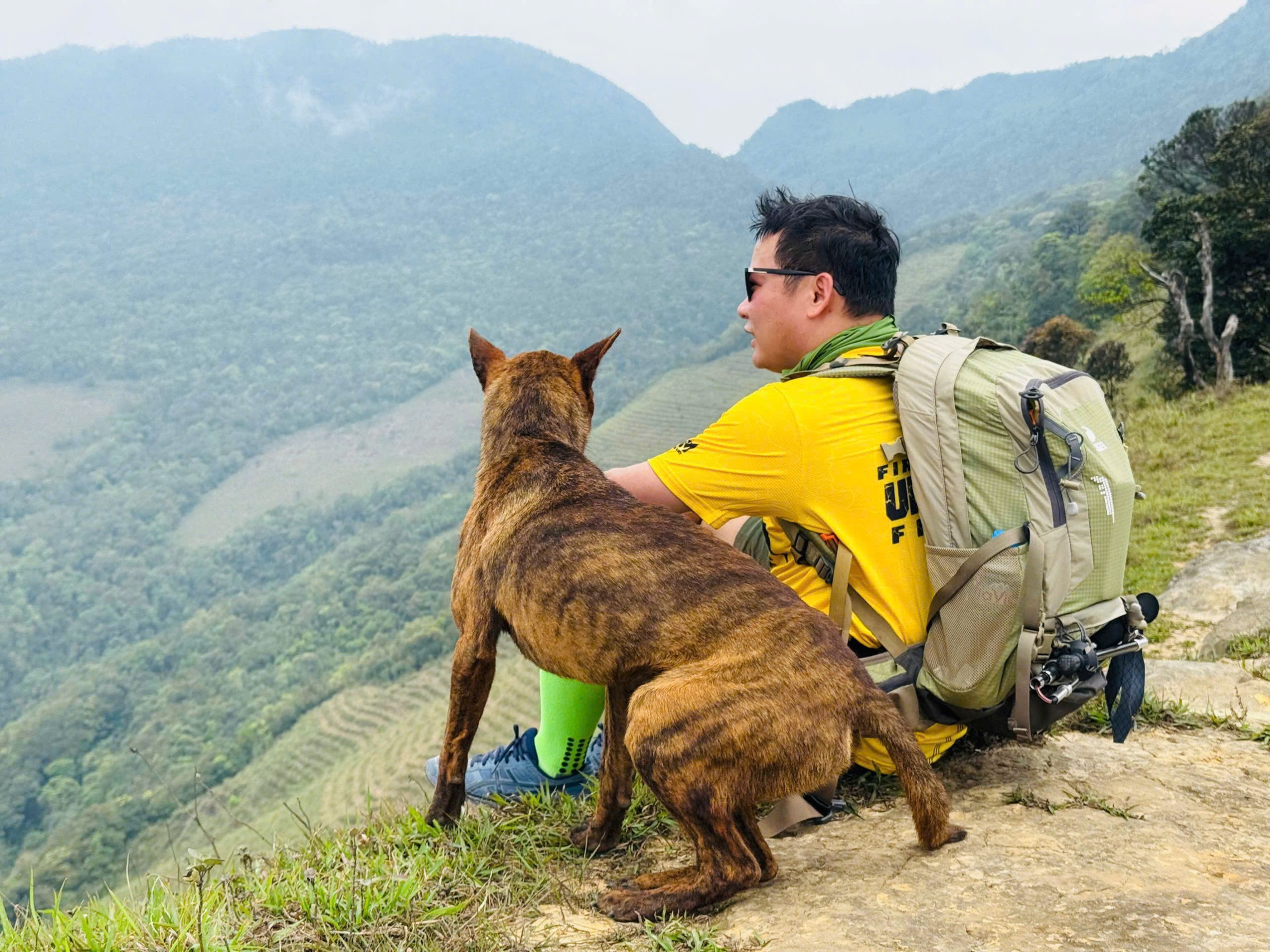 Trekking dọc con đường mòn địa chất đỉnh Phja Pò trong tiết trời sương mù